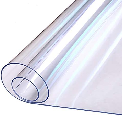 XXYY Transparent Soft Glass PVC Tablecloth Waterproof Anti-scalding Oil-proof No Need To Wash Rubber Pad Plastic Table Mat Plastic Cloth,1MM,60x120cm(24x47inch)