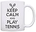 Tennis Lovers Gifts Keep Calm and Play Tennis Sports Team Gift 11oz Ceramic Coffee Mug