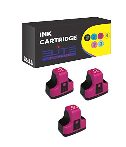 3 Pack Elite Supplies Compatible Inkjet Cartridge Replacement for HP02 HP-02XL, HP C8721W, HP Photosmart (3 Magenta)