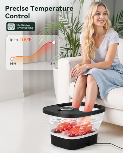 Snailax Folding Foot Bath with Massage and Heating