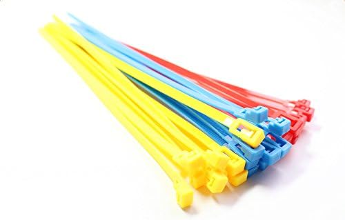 Classicn 300 Piece New multipurpose, retreat, reusable, Heavy Duty Nylon Cable Ties 75 lb Test . 4.8mm ×200mm Repeated use.Super environmentally friendly（Assorted ）300 Piece