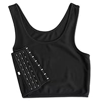 S28esong Short Corset,Casual Sport Chest Vest, Breathable Chest Binder, Short Tank Top,Short Corset Sport Bra for Tomboy Lesbian