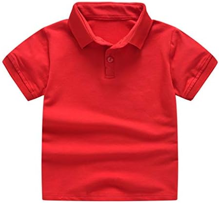 Baby Unisex Shirt,Fineser Toddler Kids Baby Girls Boys Short Sleeve Button Up Collar Classic Solid T-Shirt Tee Tops 1-6Y