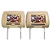Rockville RDP711-BG 7” Beige Car Headrest Monitors w/DVD Player/USB/HDMI+Games