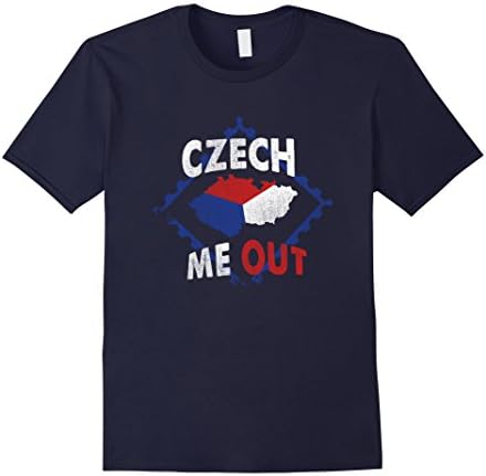 Men's Czech Me Out T-shirt Funny Czech Republic Shirt Medium Navy