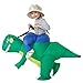 YEAHBEER Inflatable Dinosaur Costume for Kids,T-Rex Fancy Dress Halloween Blow up Costumes Kids Dinosaur Costume,Blow up T-Rex Funny Fancy Inflatable Costume for Halloween Dress(Green)
