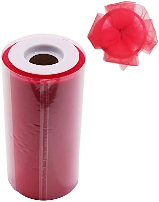 NEW RETAIL LI Classic Fabric Tulle Bolt of 50-Yard for Wedding and Decoration (Red)