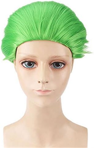 OYSRONG New Anime Handsome Green Short Straight Soft Touch Cosplay Lace Front Wig For Men