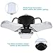 2-Pack LED Garage Light, 80W Shop Light 5000K 8000LM Three-Leaf Ceiling Fixture, Adjustable Multi-Position Panels, E26 Base for Workshop, Attic and Basement