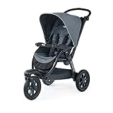 Chicco Activ3 Jogging Stroller, All-Terrain Stroller, Compatible with Chicco Infant Car Seats (not Included), Baby Travel Gear | Eclipse/Grey
