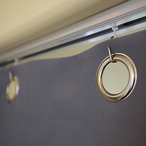 RoomDividersNow Premium Heavyweight Ceiling Track Room Divider Kit - Small A, 8ft Tall x 3ft - 4ft 6in Wide (Slate Gray)