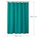 AmazerBath Plastic Shower Curtain, 72 x 72 Inches PEVA Heavy Duty Turquoise Shower Curtain, Waterproof Heavy Weight Thick Bathroom Curtain with 3 Clear Weighted Stones and 12 Rustproof Grommet Holes