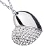 Shiny Crystal Heart Shape USB Flash Drive with Necklace(Clear)