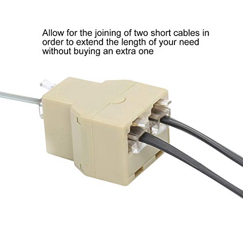 image for RJ12 6P6C 1 Female to 2 Female Telephone Line Splitters, Uvital Teleph