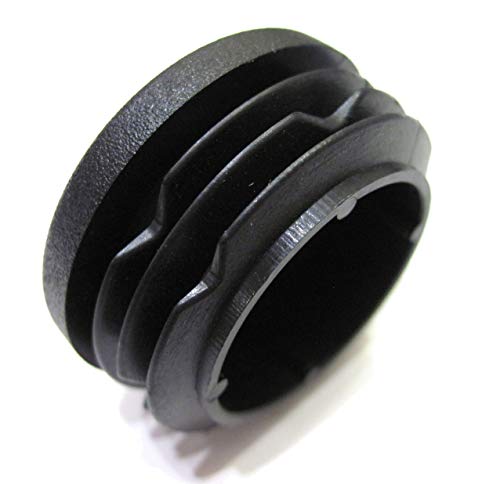 4 Pack: 1 3/8 Inch (35mm) Round Black Plastic Tubing Plug, Pipe Tubing End Cap, Steel Furniture Pipe Tube Cover, Tube Pipe Hole Plug - Thumbnail 3