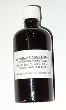 Asvet 100ml Schwarzwalnuss Tinktur EXTRA STARK, nach Dr. Hulda Clark