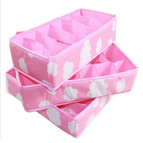 VietRattan Storage Boxes & Bins - in 1 Underwear Storage Box for Ties Socks Shorts Bra Underwear Organizer Divider Drawer Lidded Closet Organizer 1 PCs