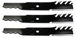 USA Mower Blades (3 CMB022BP Toothed High Lift Blade Fit Scag Husqvarna Toro 48108 481707 481711 48185 482462 Length 18in. Width 2 1/2in. Thickness .240in. Center Hole 5/8in. 36 50 52 54in. Deck