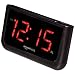 Amazon Basics Digital Alarm Clock, Large 1.4-Inch Display with Battery Backup - 6 x 2 x 3 Inches