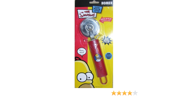 Amazon Com Homer Simpson Talking Pizza Cutter Kitchen Dining