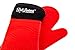 Silicone Oven Mitt - Set of 2 - Strong Non-slip Grip with Extra Long Built-in Cotton Interior Lining for Extra Protection of Lower Arm - Double Left- Or Right-handed Use - Professional Elbow-length Mittens Best Used As Baking, Grilling, BBQ, Kitchen or Oven Gloves - Satisfaction Guaranteed!