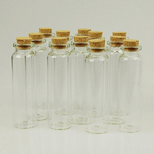 FIREFLY Mini Glass Tube Corked Jars, 3-1/4-inch, 12-pack