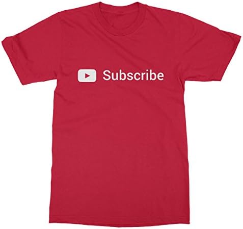 Kind is Kind Subscribe Men's T-Shirt - Viral Youtube Vlog Tee (L, Red)