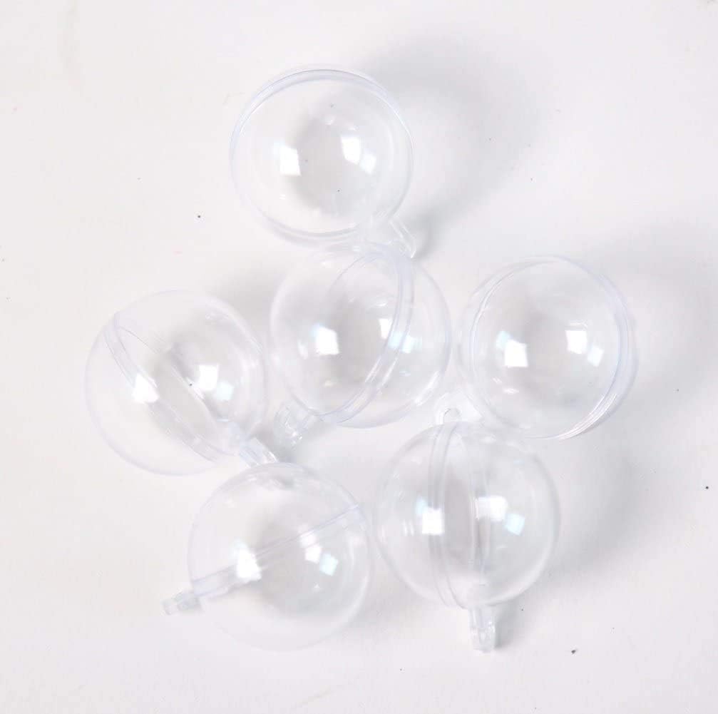 Ornaments - Patty Both 30mm Clear Plastic Acrylic Fillable Ball Ornament - Pkg of 24