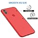 Ultra ThiniPhone XS and iPhone X Case, Shamo's PP Thinnest Case [ 0.35mm ] Light Slim Minimal Anti-Scratch Protective Cover Semi-Transparent Lightweight Matte Finish Coating Good Grip Frosted (Red).