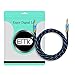 AUX Cable,EMK 3.5mm Nylon Braided Auxiliary Audio Cable [24KGold-Plated,Hi-fi Sound Quality] Tangle-Free AUX Cable for Headphones,Laptop,Phones,Tablets,MP3 Players,Car Stereos and More (3.3ft/1m)