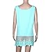 Oversize Vest Blouse,Hemlock Women Summer Plus Size Tops Shirt (5XL, Blue)