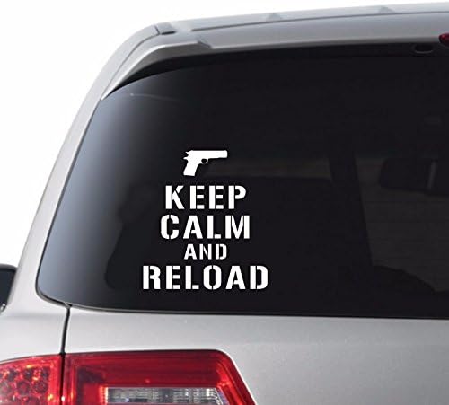 Auto - Sticker - Decal - Keep Calm And Reload - for car, truck, suv, window, glass, notebook, skateboard, laptop, computer, macbook, folder, etc.
