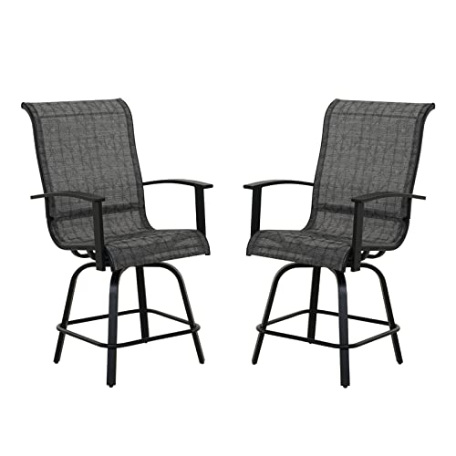 Grand patio Counter Height Outdoor Swivel Bar Stools Set of 2, All