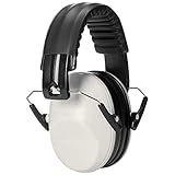 AmazonBasics Kids Ear Protection Safety Noise Earmuffs, White