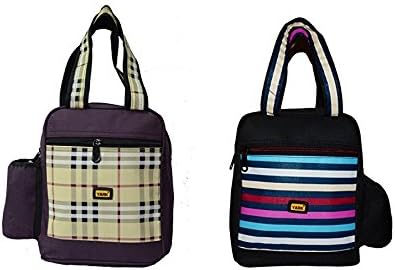 Yark Lunch Bag (Purple&Black) Set of 2