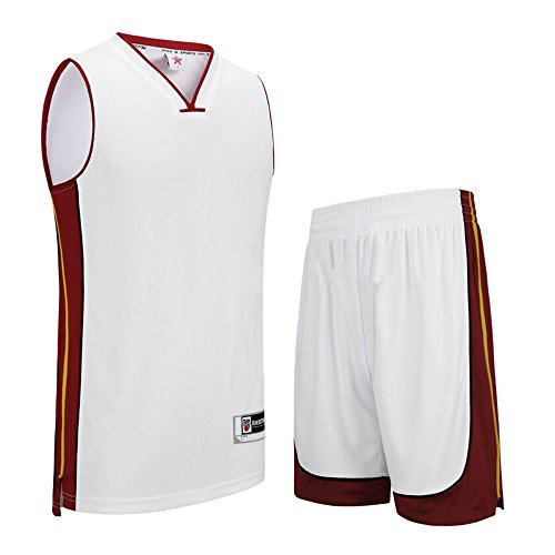 Mens Basketball Vest Top & Shorts Set, Sanheng Quick Drying V Neck