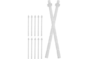 FOMIYES 12pcs Toilet Tank Flushing Rods with Enhanced Stability and Cuttable Length Plastic Push Button