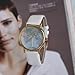 HACBIWA Global Fashion Unisex Men Women Lady Girls World Map White Leather Alloy Analog Quartz watches