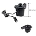FMS Electric Air Pump 12V DC/ 100-240V AC with 4 Nozzles Portable Quick-Full Inflator/Deflator Air Pump for Outdoor Camping, Air Mattress Bed, Cushion, Inflatable Boat and Other Inflatable Products