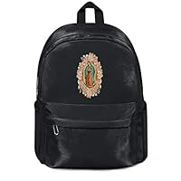 UYIQWCDFPK Unisex Lady of Guadalupe Virgin Mary Catholic Nylon Backpack for Women Men School Backpack Casual Vans Backpack