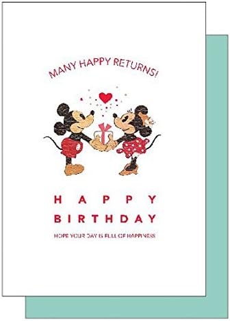 Amazon アートプリントジャパン ディズニーウッドパーツバースデーカード ミッキー ミニー グリーティングカード 文房具 オフィス用品