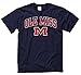 Ole Miss Rebels Adult Arch & Logo Soft Style Gameday T-Shirt - Navy ,
