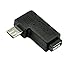 UCEC USB 2.0 Adapter Plug - Left and Right Angle Micro to Micro - Male to Female - Pack of 2