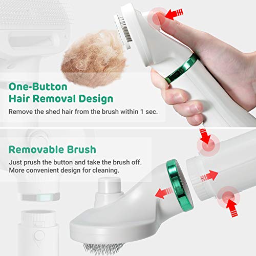 iPettie Upgraded Pet Hair Dryer with Slicker Brush, 3 Heat Settings, One-Button Hair Removal, Portable Dog Blower… - Image 5