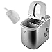 Portable Ice Maker Machine Countertop for Home, Ready in 8 Mins Ice Cube Maker, Make 26 lbs Ice in 24 Hrs Perfect for Parties Mixed Drinks, Electric Ice Maker 2L with Ice Scoop and Basket, Easy-Use