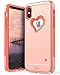 VENA iPhone Xs/X Case, [vLove] Heart Shape | Dual Layer Protection, Hybrid Bumper Cover Case for Apple iPhone Xs 2018 / iPhone X, 10 2017 5.8