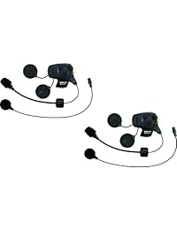 Sena Auriculares e Intercomunicador Bluetooth con Sintonizador de FM integrado para Scooters Motocicletas con Kit de Micrófono Universal (Dual Pack)