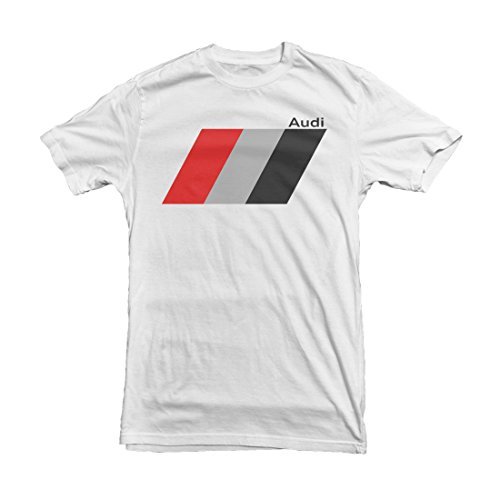 Audi Sports Men's Car T-Shirt, Size: XL White [Apparel]