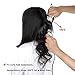 Real Clip in Hair Extensions Natural Black 8 Pieces - Premium Womens Straight Double Weft Thick Remy Hair Extensions Clip in on Human Hair for Long Hair (16