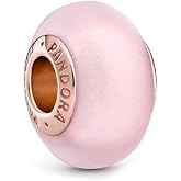 PANDORA Matte Pink Murano Glass Charm